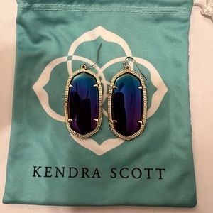 Kendra Scott Danielle Black Iridescent Earrings